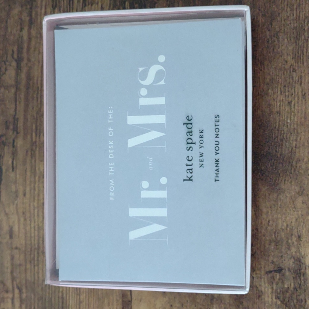 Kate Spade Mr. And Mrs. Note Cards - Picture 1 of 5